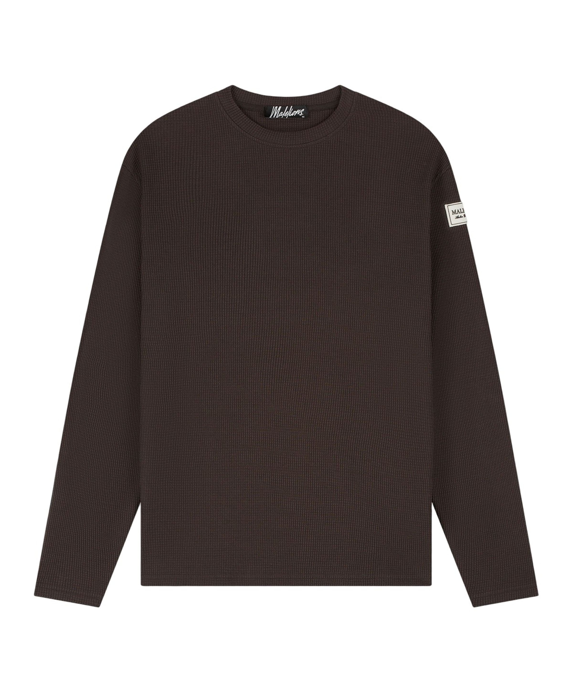 Heren longsleeve bruin