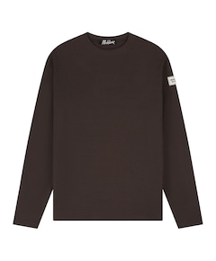 Heren longsleeve bruin