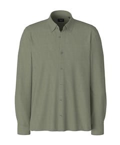 Heren overhemd lange mouw groen