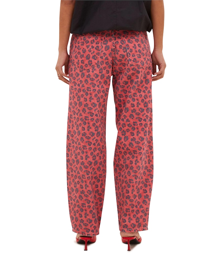 lew red cheetah broek rood