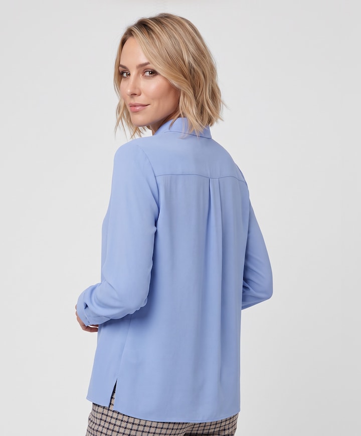 Dames blouse blauw