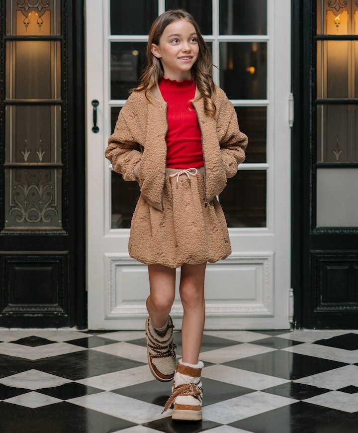 Meisjes rok beige