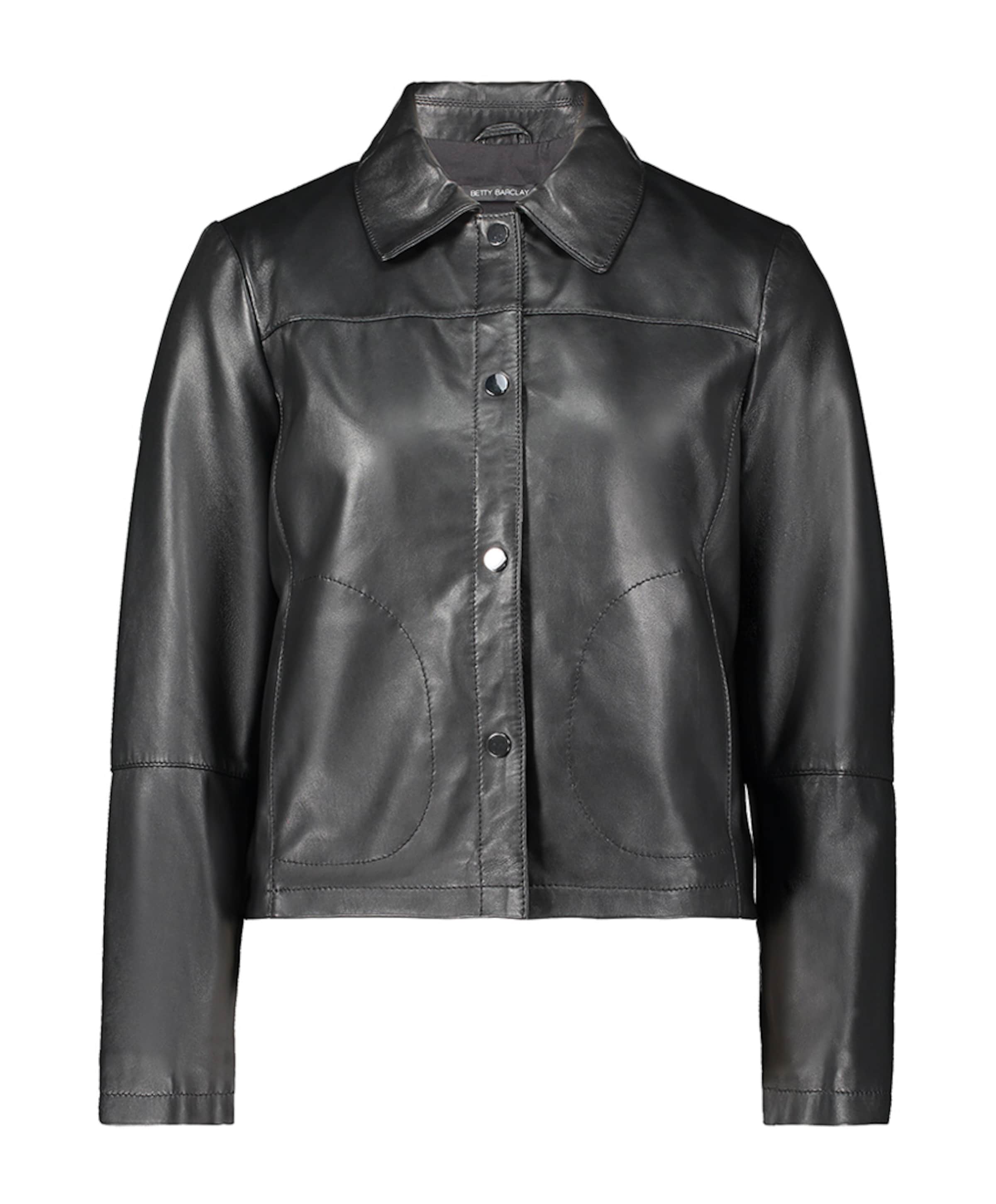 Dames leren jas zwart
