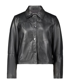 Dames leren jas zwart