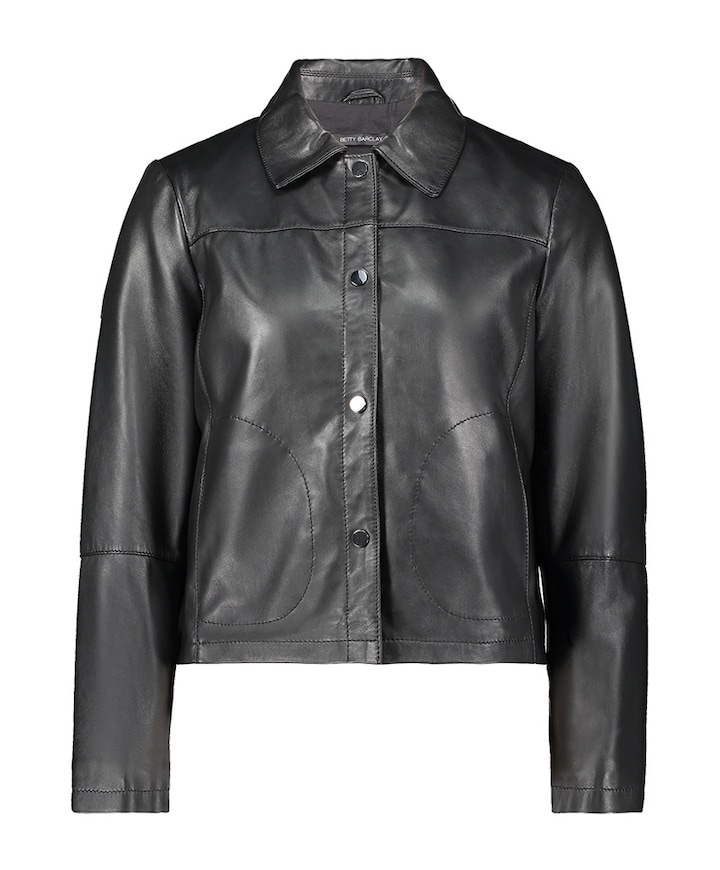 Dames leren jas zwart