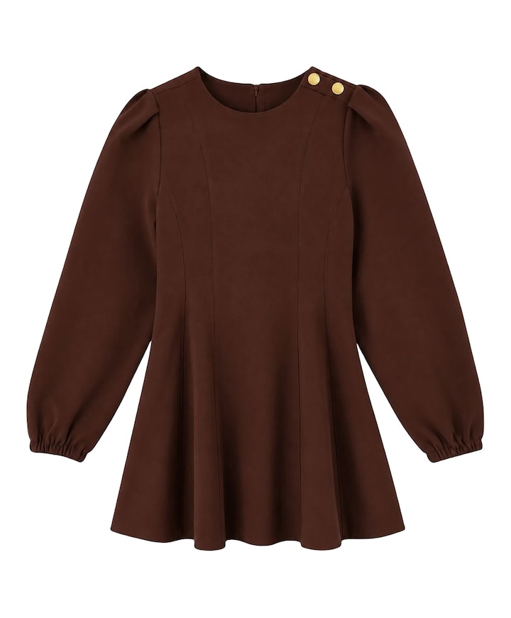 Meisjes jurk bruin