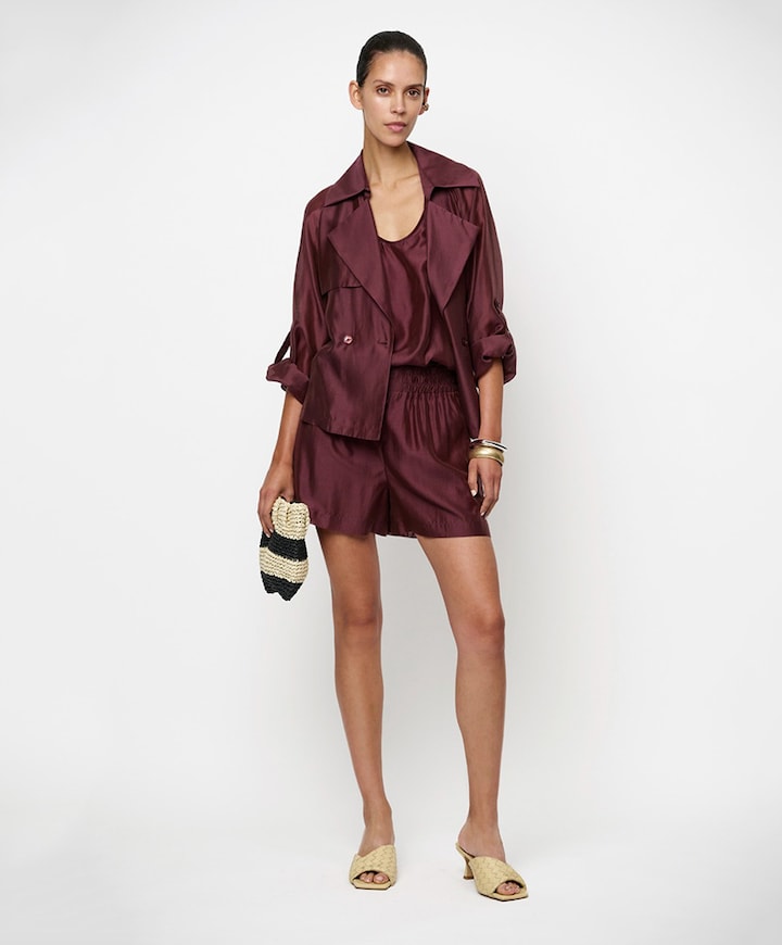 Dames jas bordeaux