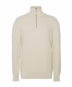 Heren trui met rits wit