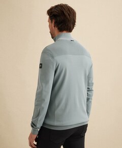 Heren trui met rits blauw