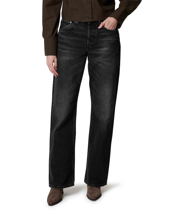 Baggy 80s dames jeans zwart