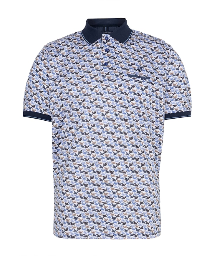 Heren polo blauw