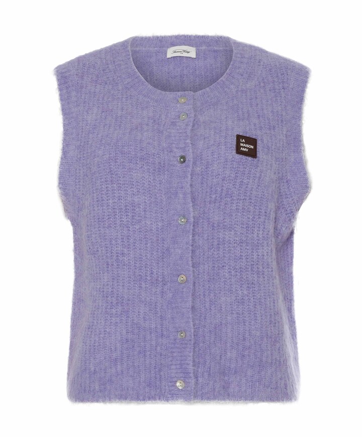 Dames gilet paars