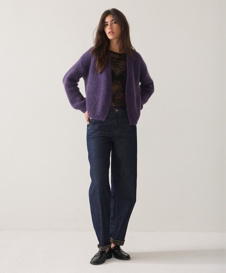 Dames vest paars