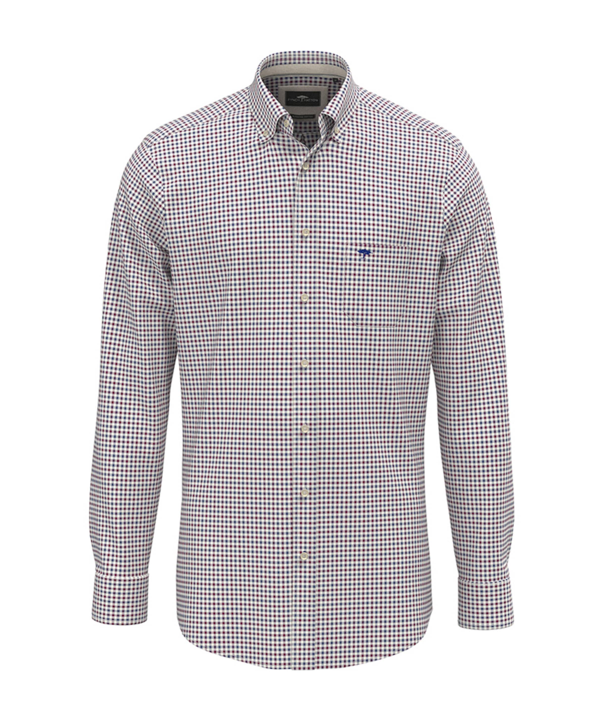 Heren overhemd lange mouw rood