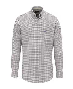 Heren overhemd lange mouw rood