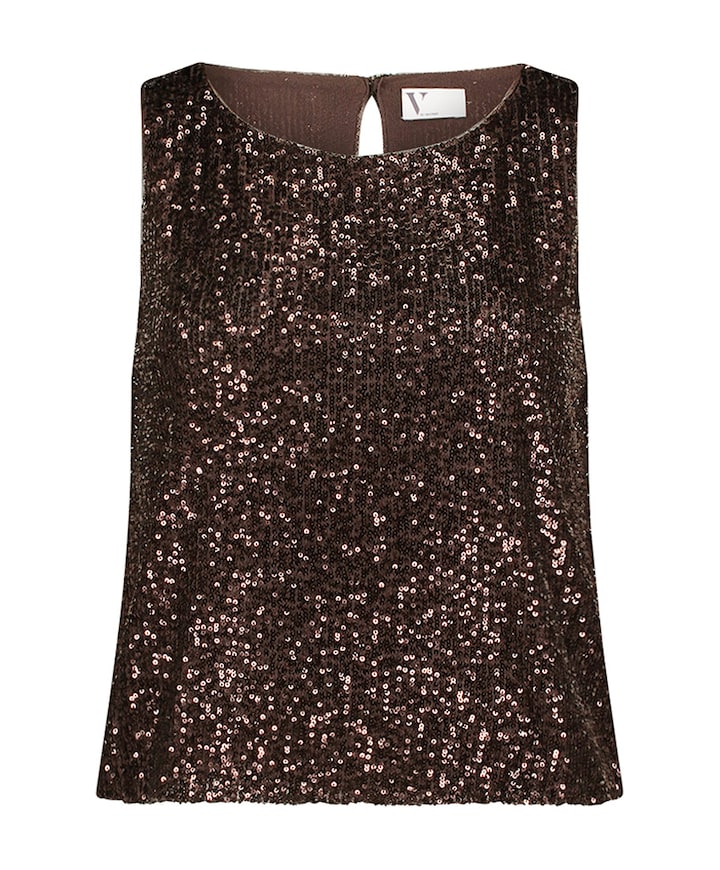 Dames top bruin