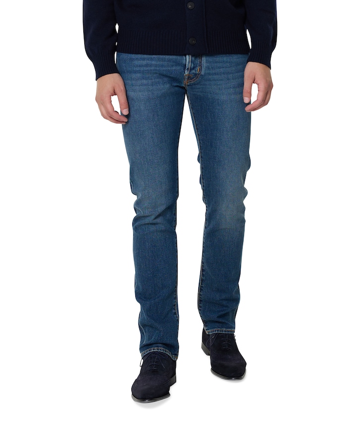 Nick Slim 5 Pocket jeans blauw
