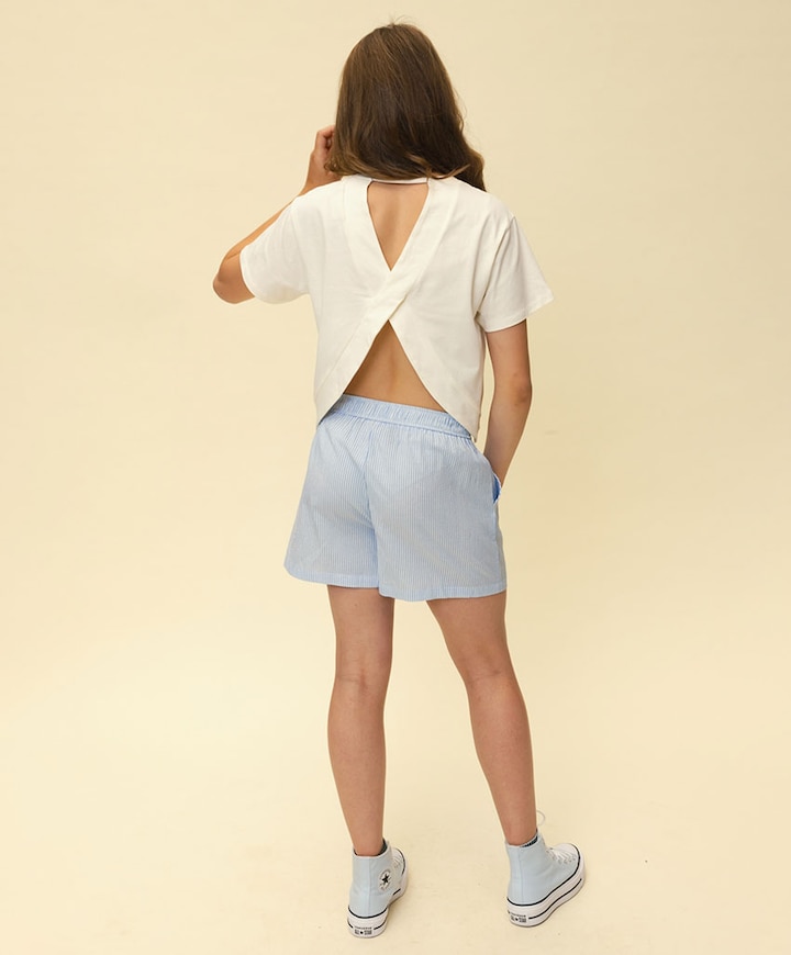 meisjes korte broek blauw