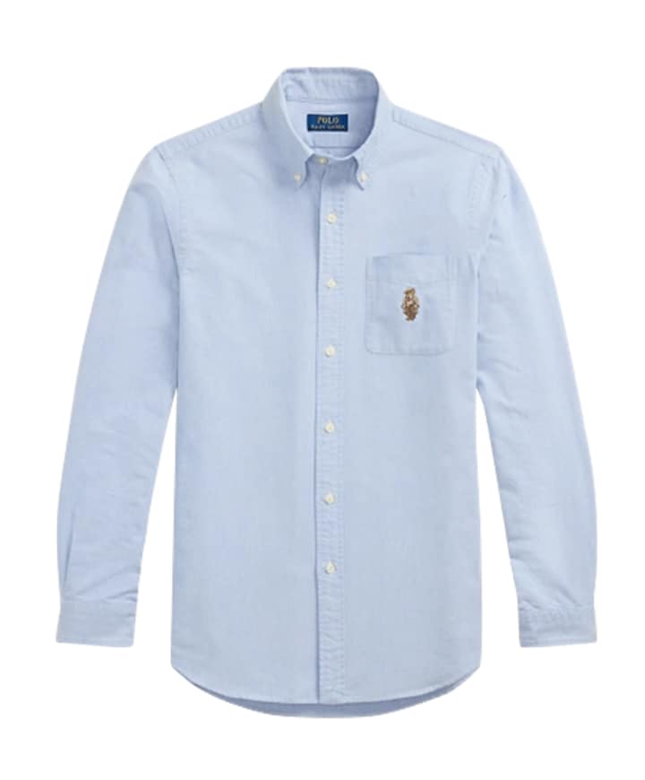 Overhemd lange mouw blauw