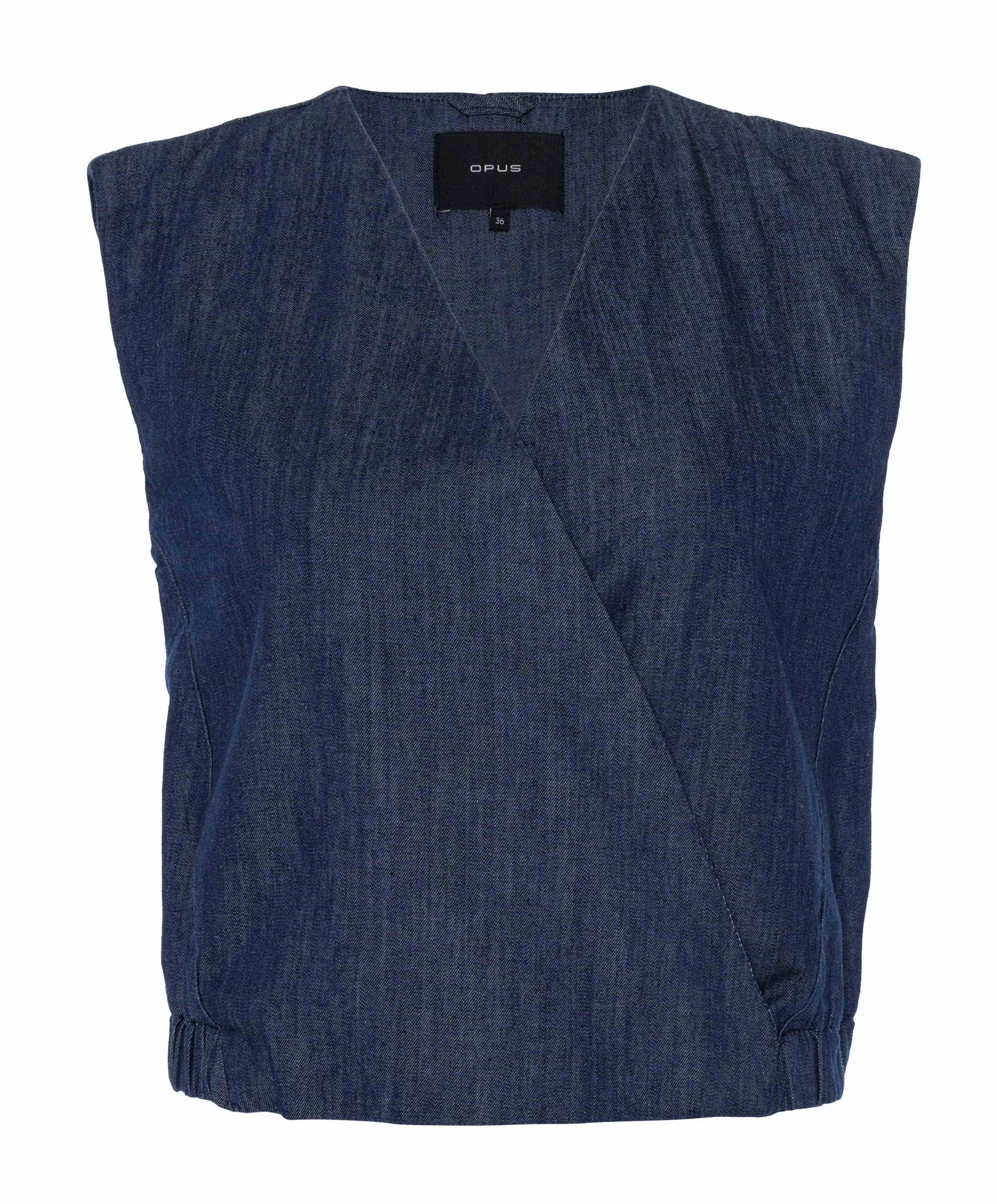 Dames gilet blauw
