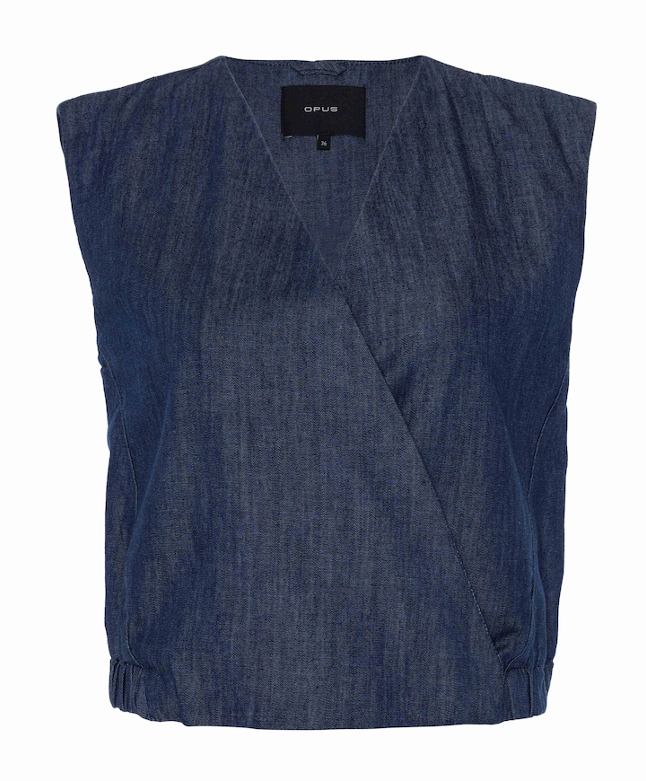Dames gilet blauw