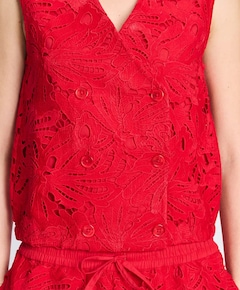 Dames gilet rood