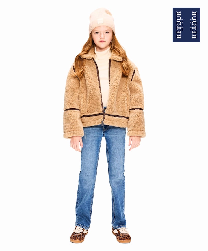Meisjes jas beige