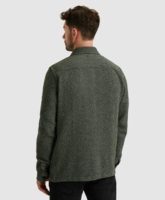 Heren overhemd lange mouw groen