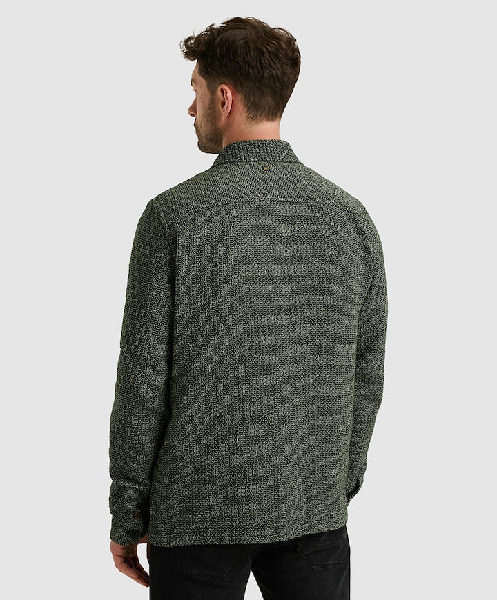 Heren overhemd lange mouw groen