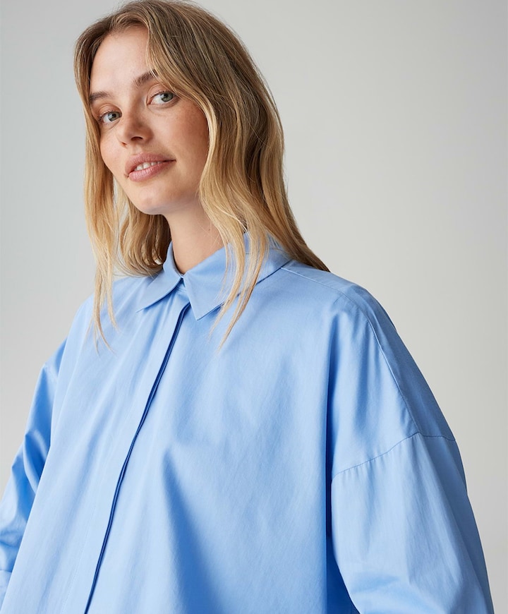 Dames blouse blauw