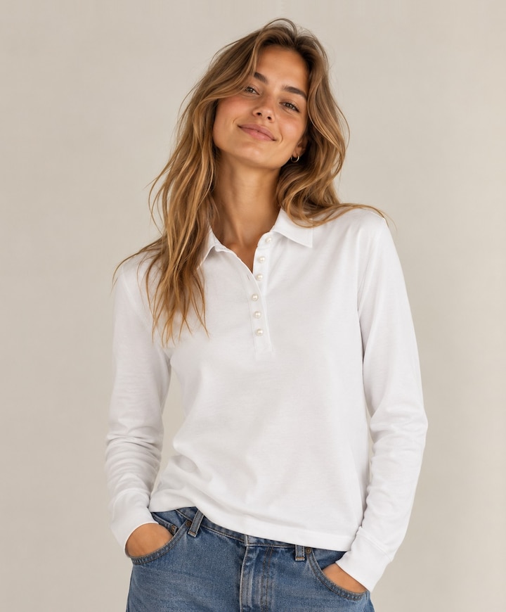 Dames polo wit