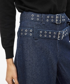 VIADONA HW BELTED jorts blauw