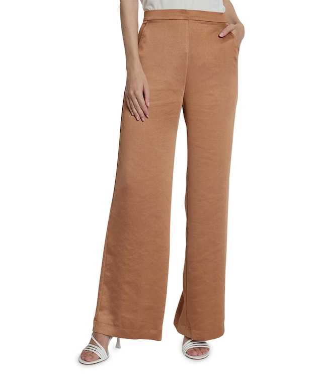 Wide trousers pantalon bruin