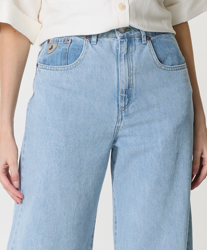 Dali 7959 Bleach Frayed dames jeans blauw