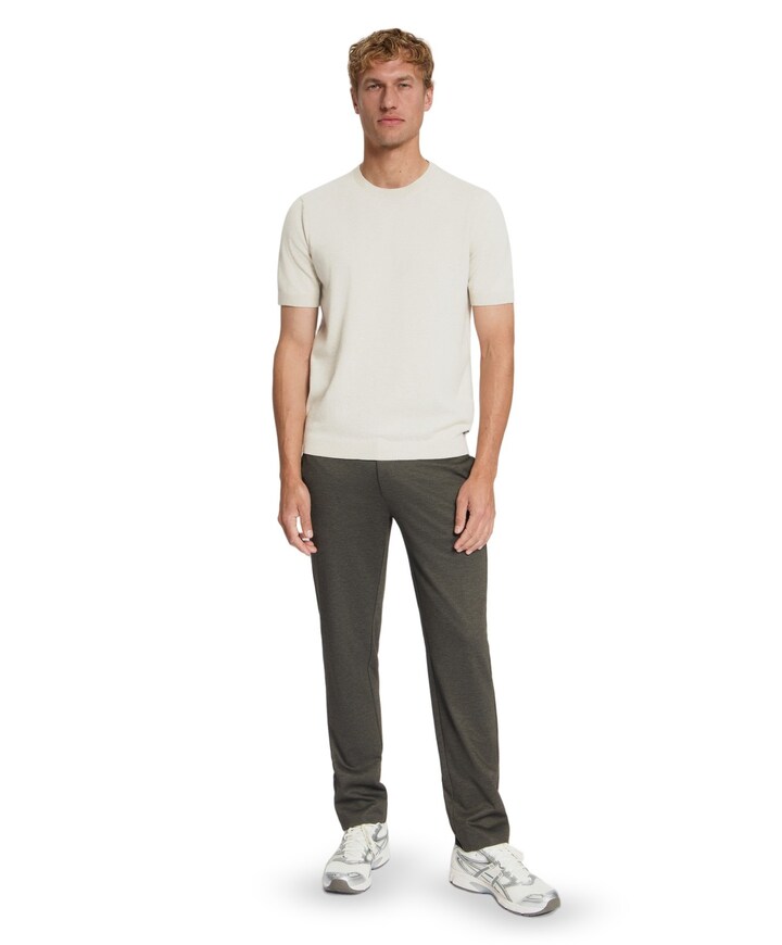Pants Jersey Melange Regular Fit heren broek bruin
