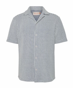 Heren overhemd korte mouw ecru