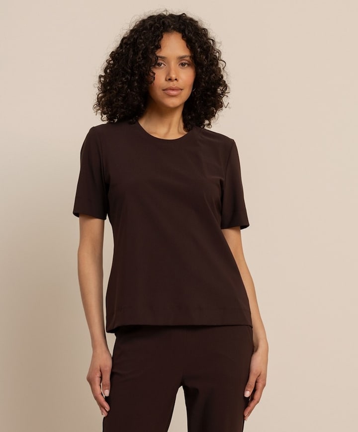 Dames T-shirt bruin