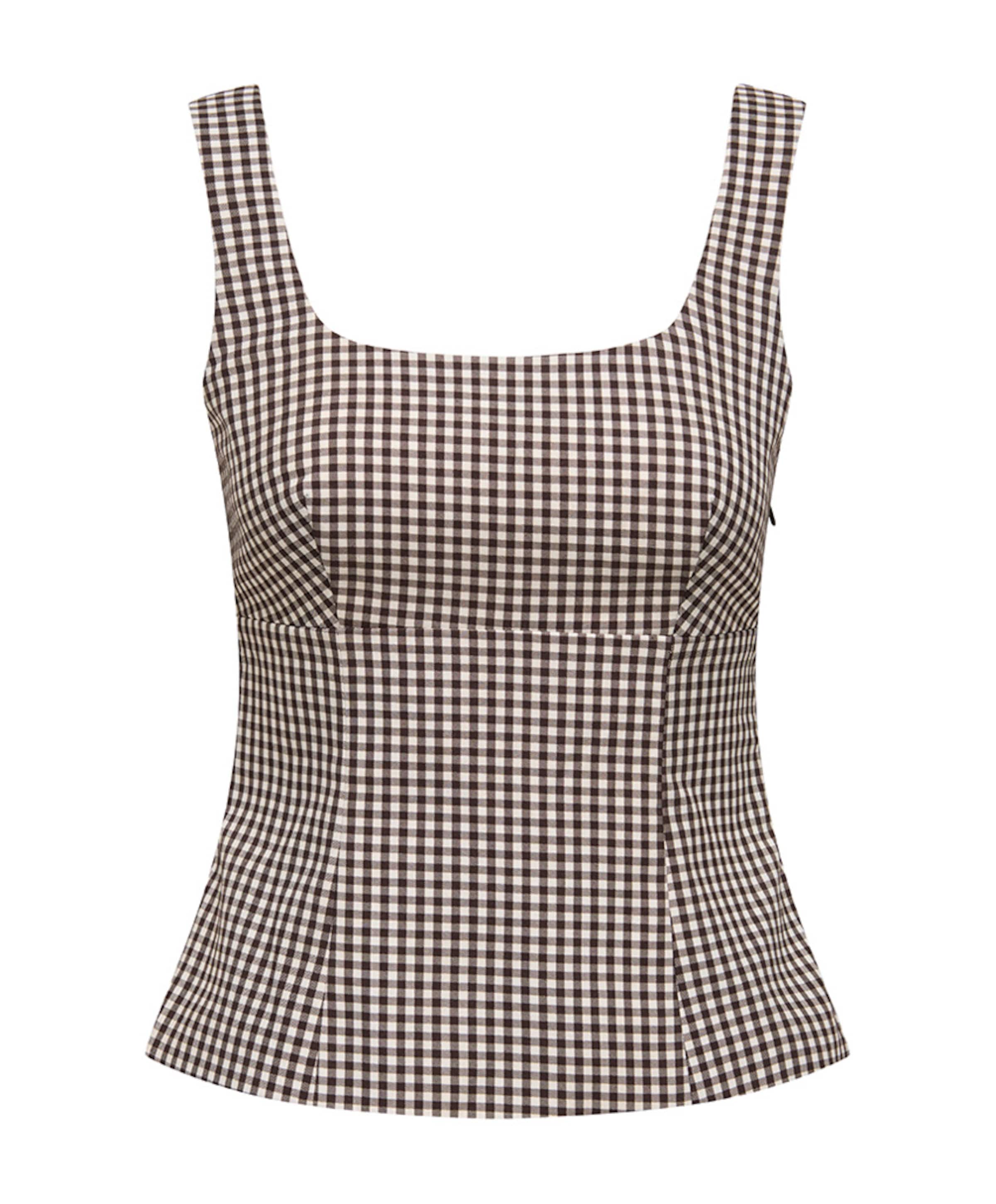 Dames top bruin