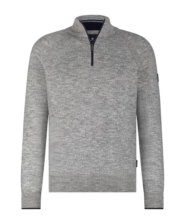 Trui met rits grijs