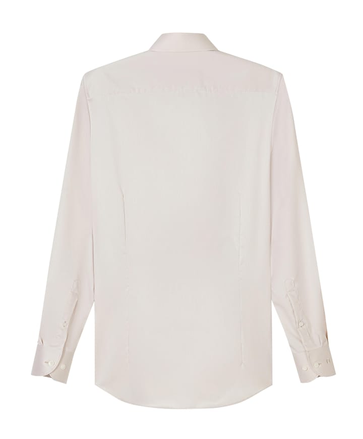 Heren overhemd lange mouw beige