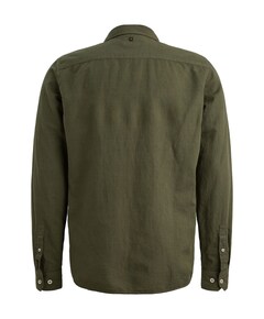 Heren overhemd lange mouw groen