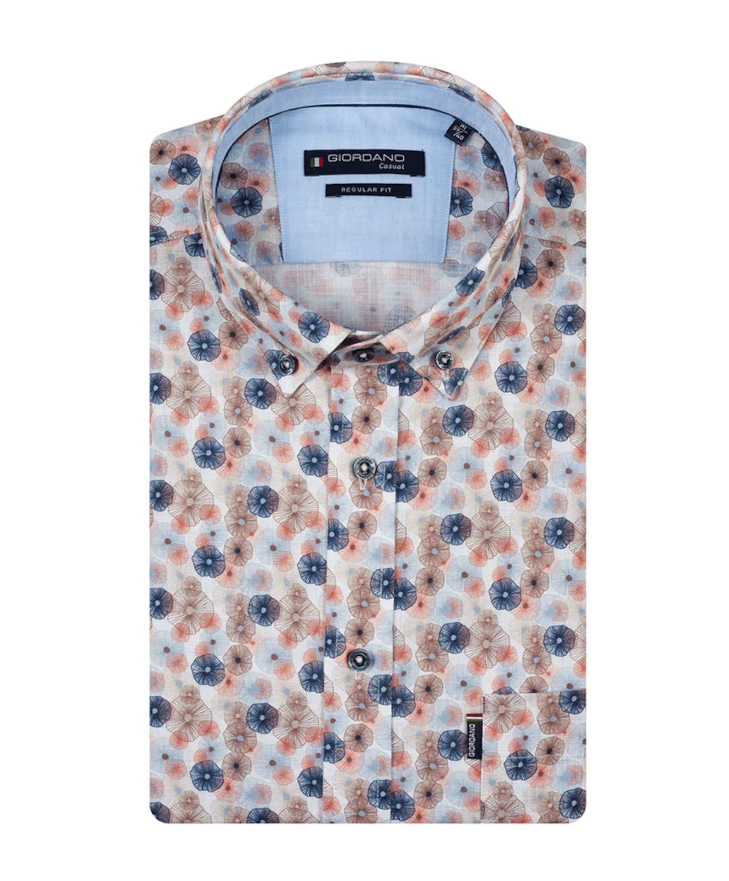 Heren overhemd korte mouw rood