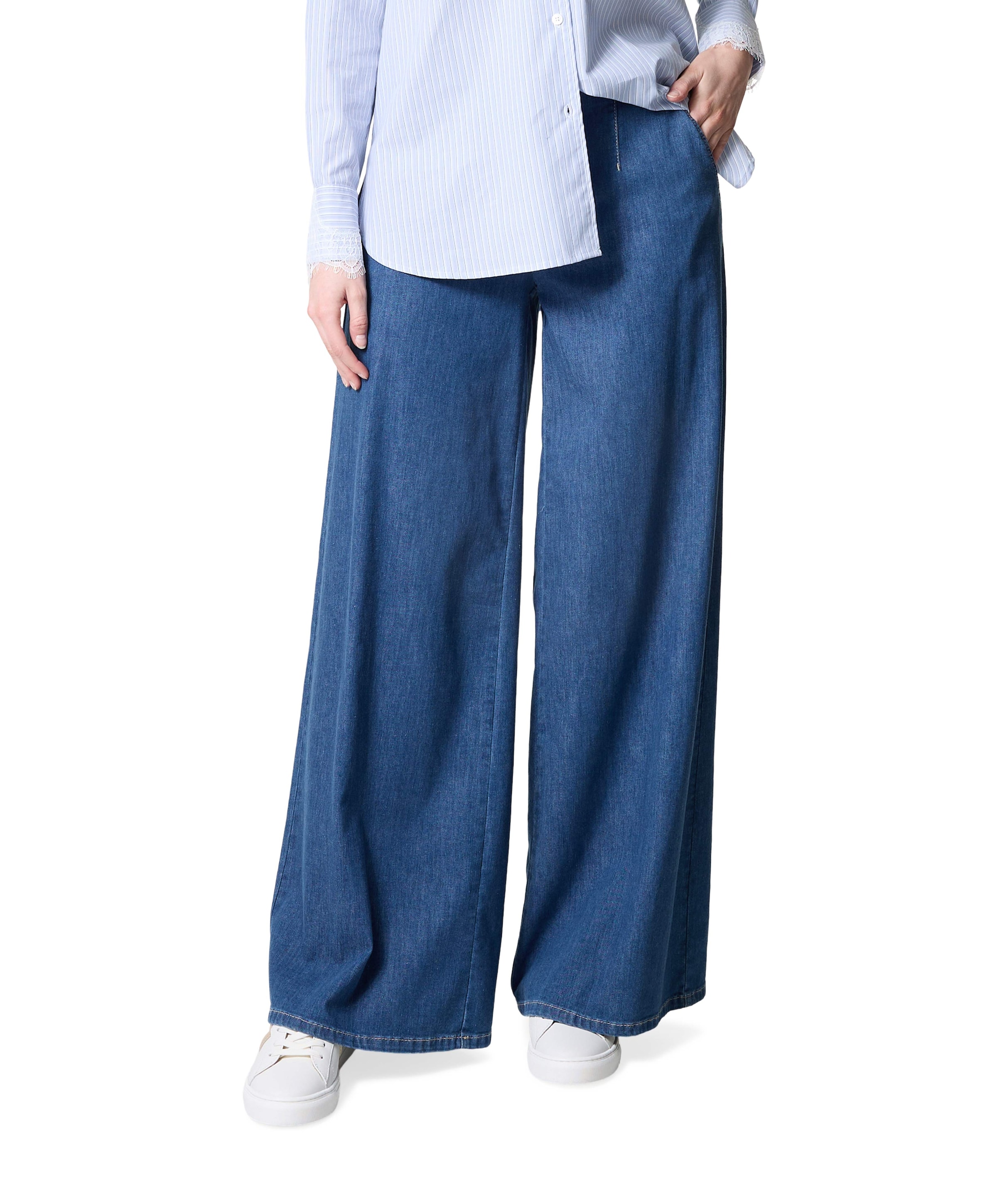 Jenny Palazzo dames jeans blauw