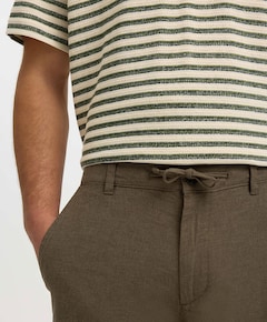 SLHREGULAR-BRODY LINEN SHORTS NOOS heren korte broek groen