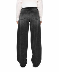 ONLGIANNA MW STRAIGHT DNM DOT980 NO dames jeans zwart