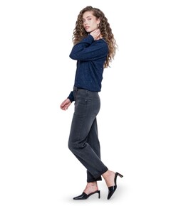 Baggy big pockets dames jeans grijs
