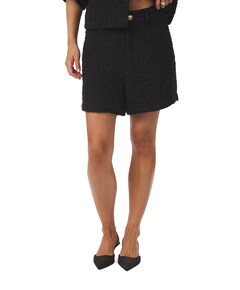 Zanya Boucle korte broek zwart