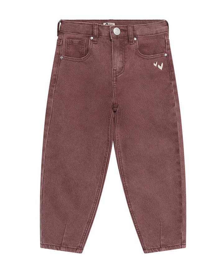 Barrel Fit Washed meisjes jeans paars