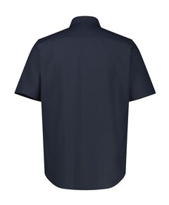 Heren overhemd korte mouw blauw
