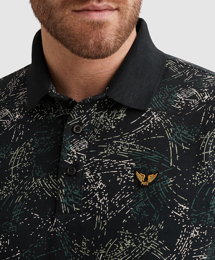 Heren polo blauw